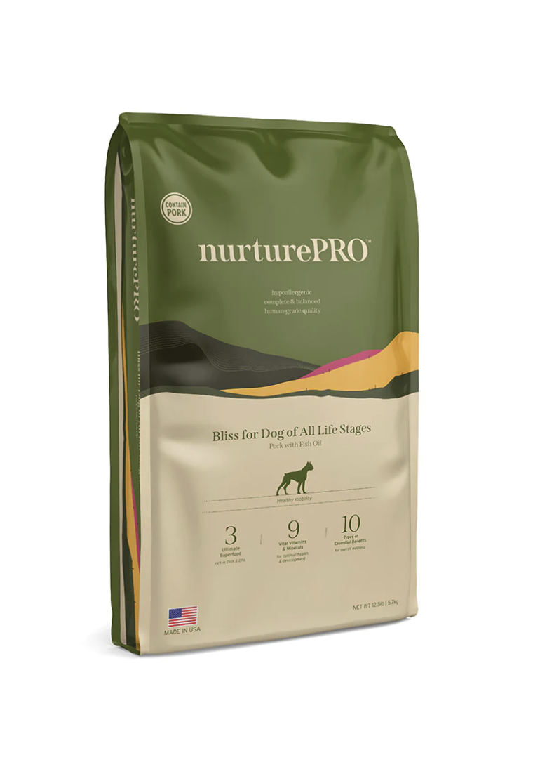 Nurture Pro Dog Bliss Pork with Fish Oil All Life Stages 26lb