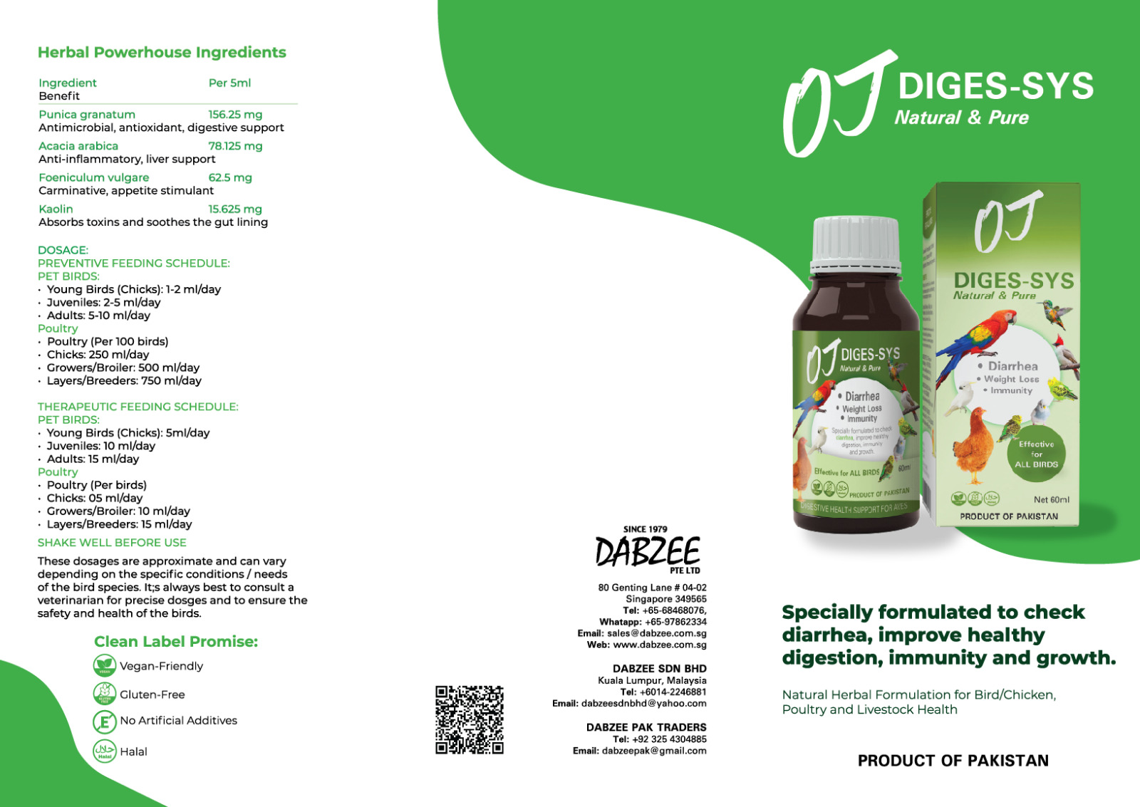 OJ DIGES-SYS NATURAL & PURE 60ml