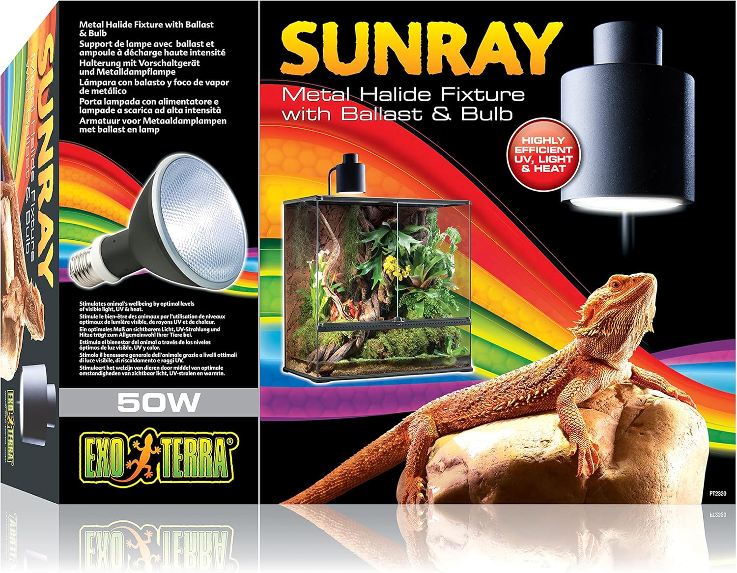 EXO TERRA PT2320 SUNRAY MH Fixture with Ballast & Blub 50WATT