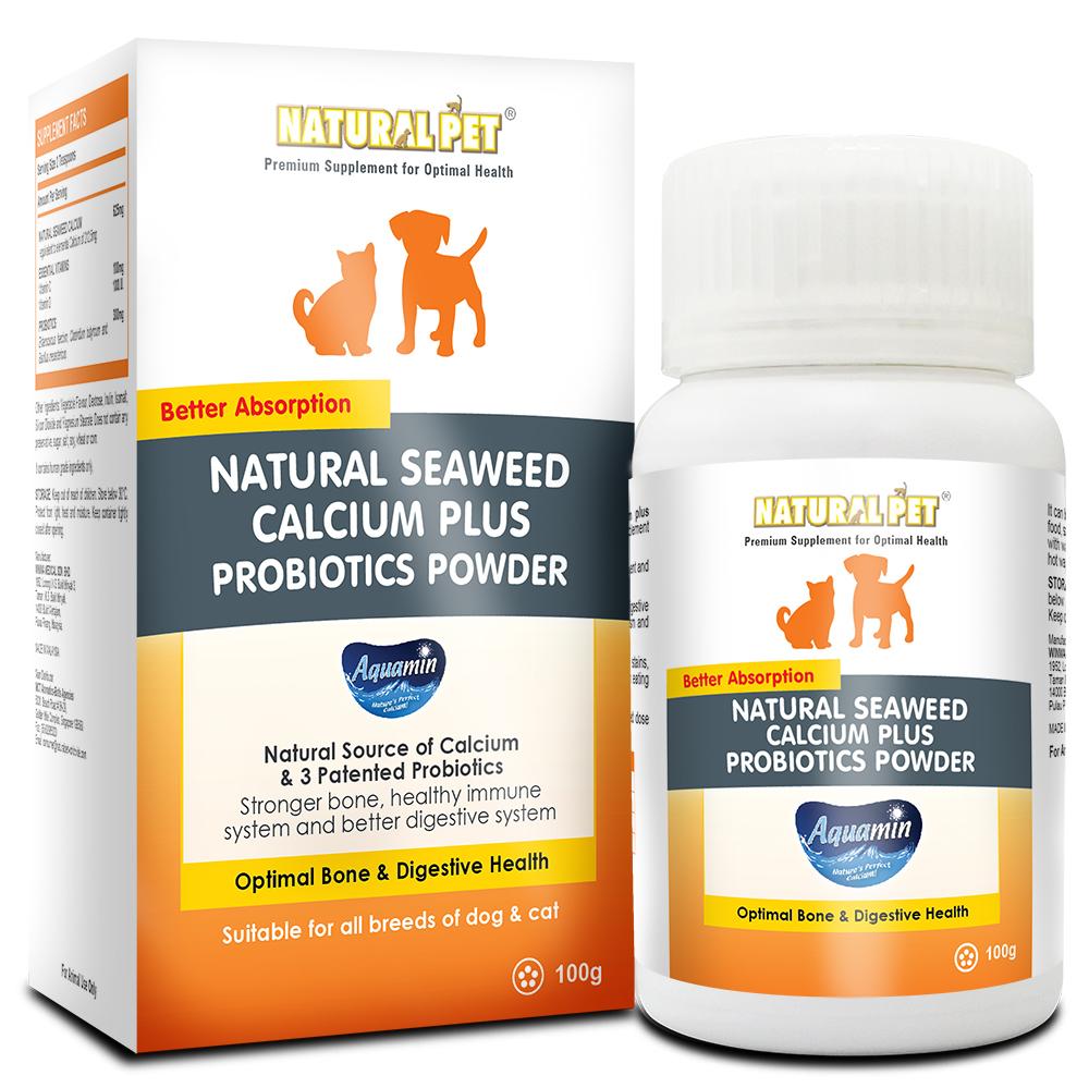 NATURAL PET SEAWEED CALCIUM PLUS PROBIOTICS POWDER