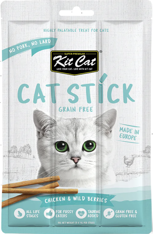 KitCat Cat Stick Grain-Free Chicken & Wild Berries 15g