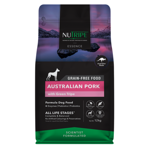 Nutripe Dog Essence Australian Pork-with-Green-Tripe Food      3 Sizes