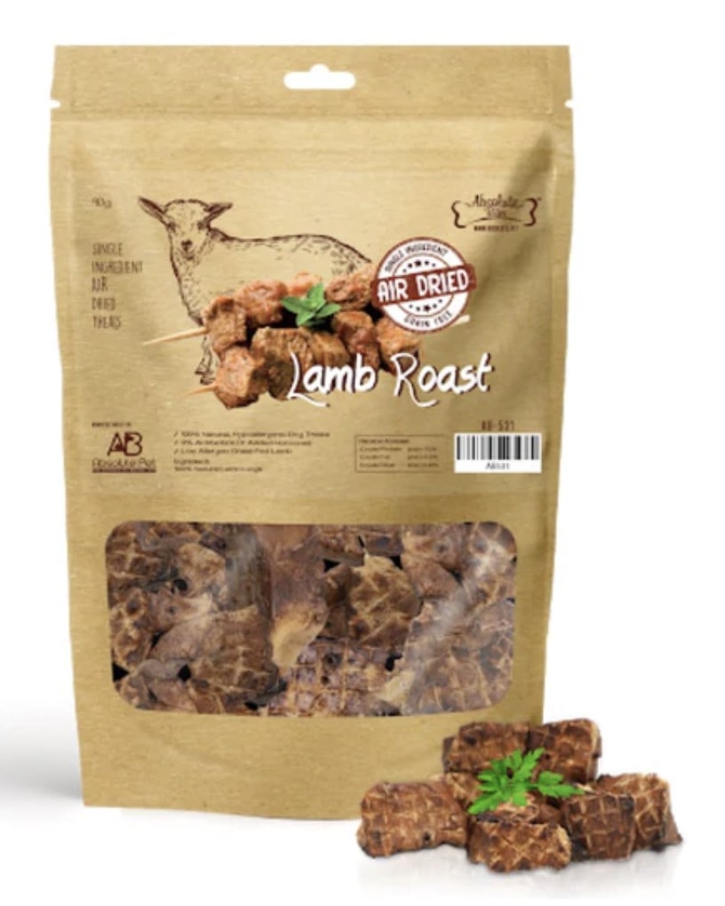 Absolute Bites Air Dried Lamb Roast Dog Treats 250g